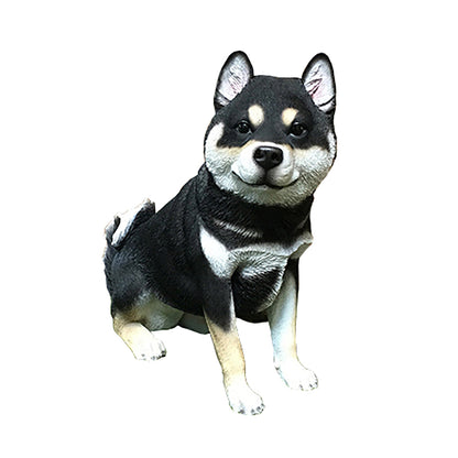 ガーデンオブジェ 柴犬 （黒）