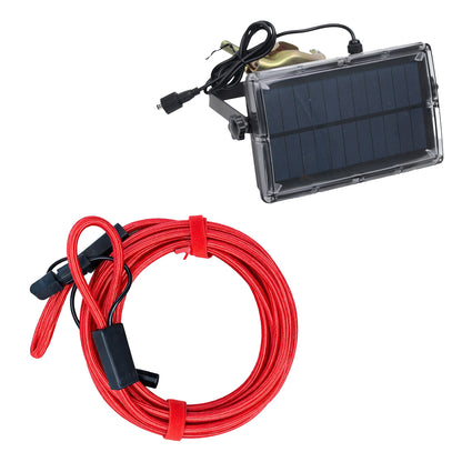 あかリン　LEDひもロープ　10M　ソーラーパネル付電源ユニット　セット