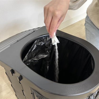 防災必須 折りたたみ緊急トイレ 凝固剤12回分付き コンパクト収納 災害用簡易トイレ 車載備蓄