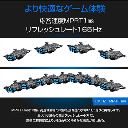 ２７インチ　ＱＨＤ１６５Ｈｚゲーミングモニター