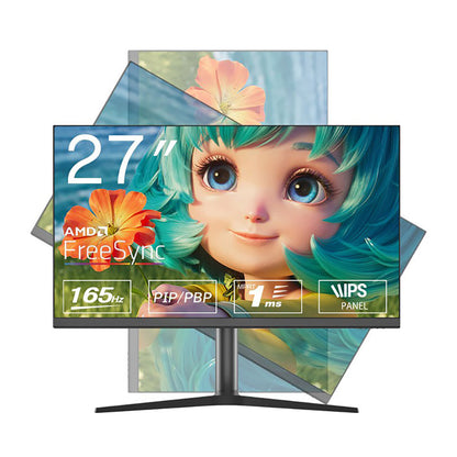 ２７インチ　ＱＨＤ１６５Ｈｚゲーミングモニター昇降回転式