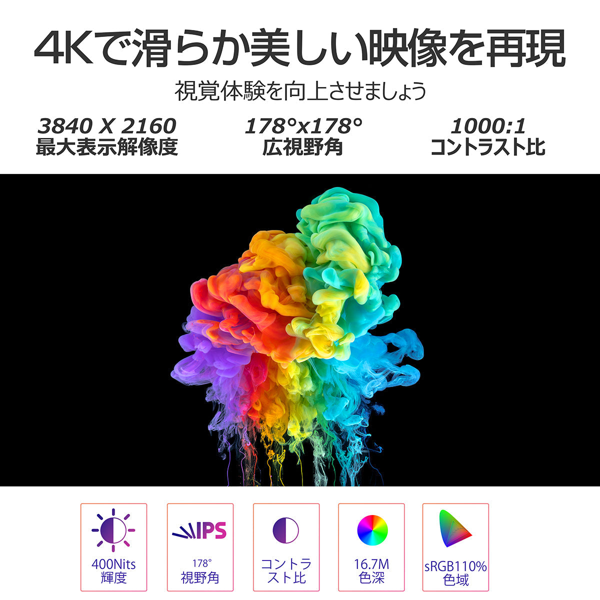 ２７インチ　４Ｋ１６５Ｈｚゲーミングモニター　ＰＩＰ／ＰＢＰ昇降回転式