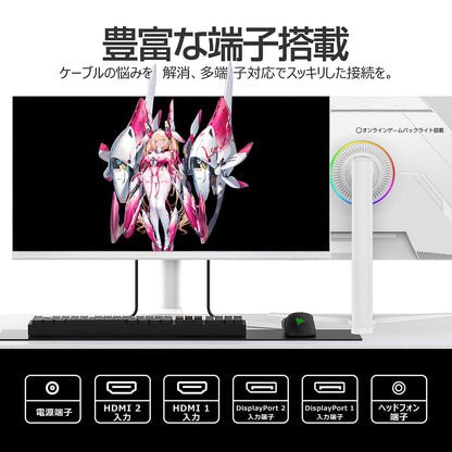 ３１．５インチ　４Ｋ１４４Ｈｚゲーミングモニター　ＰＩＰ／ＰＢＰ昇降回転式