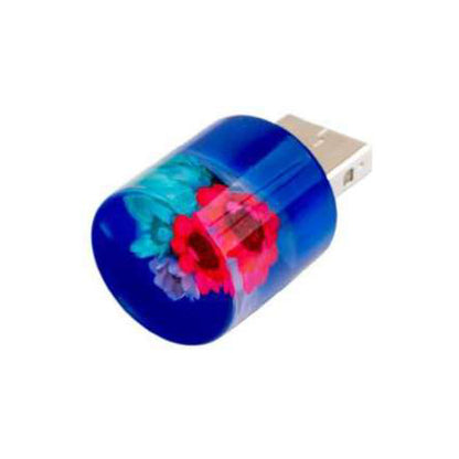 USBイルミ水中花　LEDライト　車内　ブルー