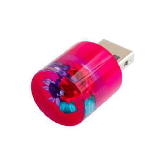 USBイルミ水中花　LEDライト　車内　ピンク