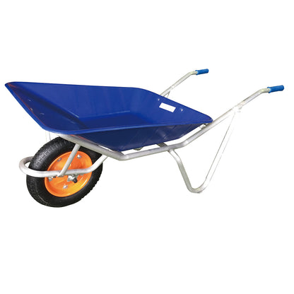 アルミ浅型一輪車 プラ皿付　40L