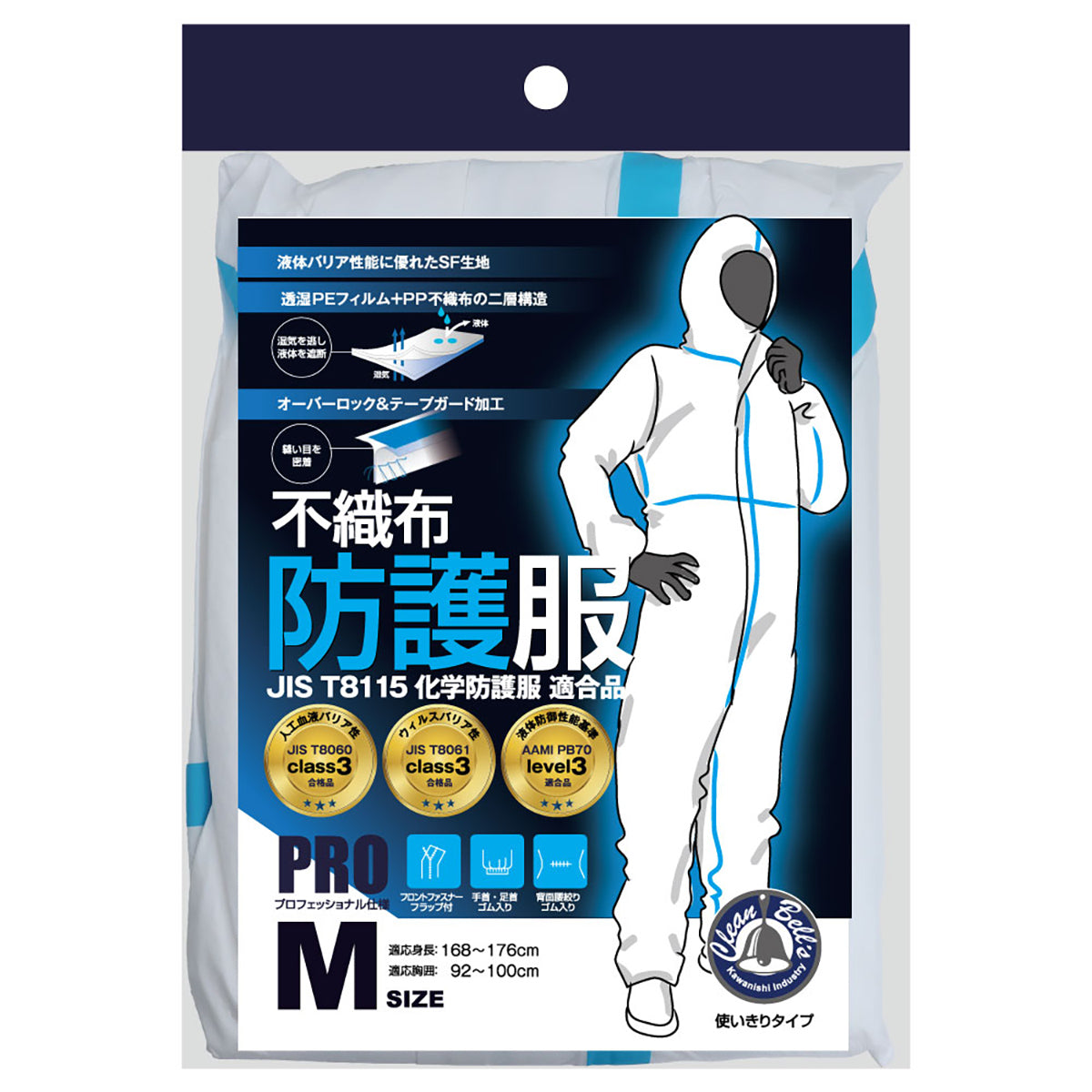 不織布　防護服ＳＦ　ホワイト　M/L/LL/3L