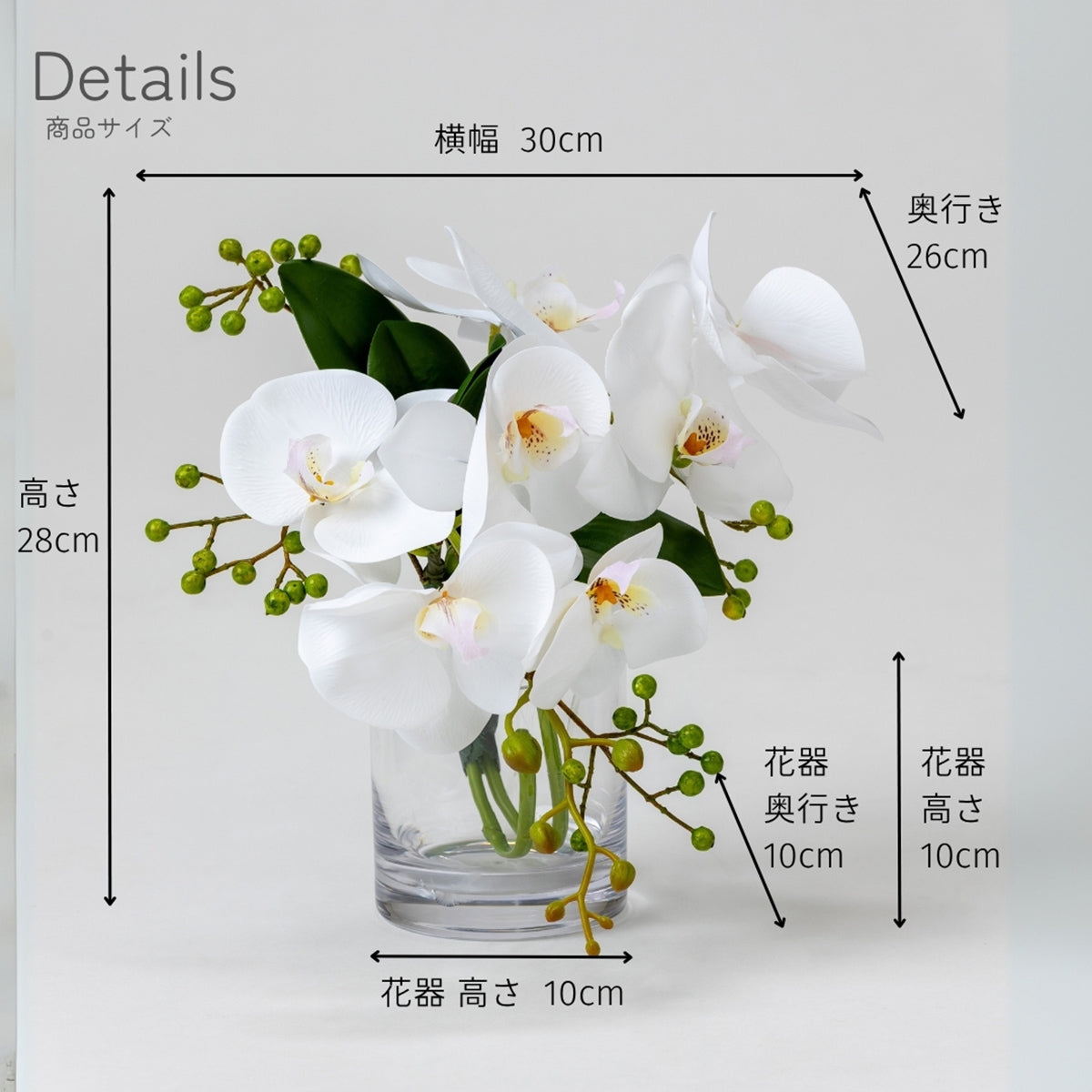 造花　胡蝶蘭　シリンダーブランS