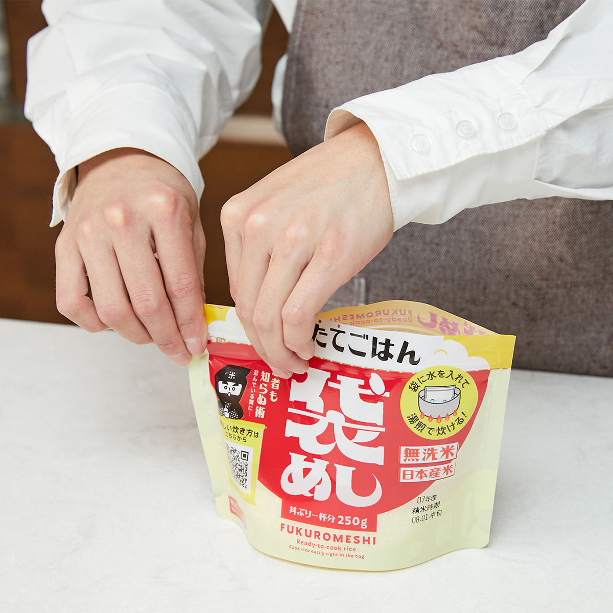 袋めし　無洗米　250g×30袋　真空パック　日本産米