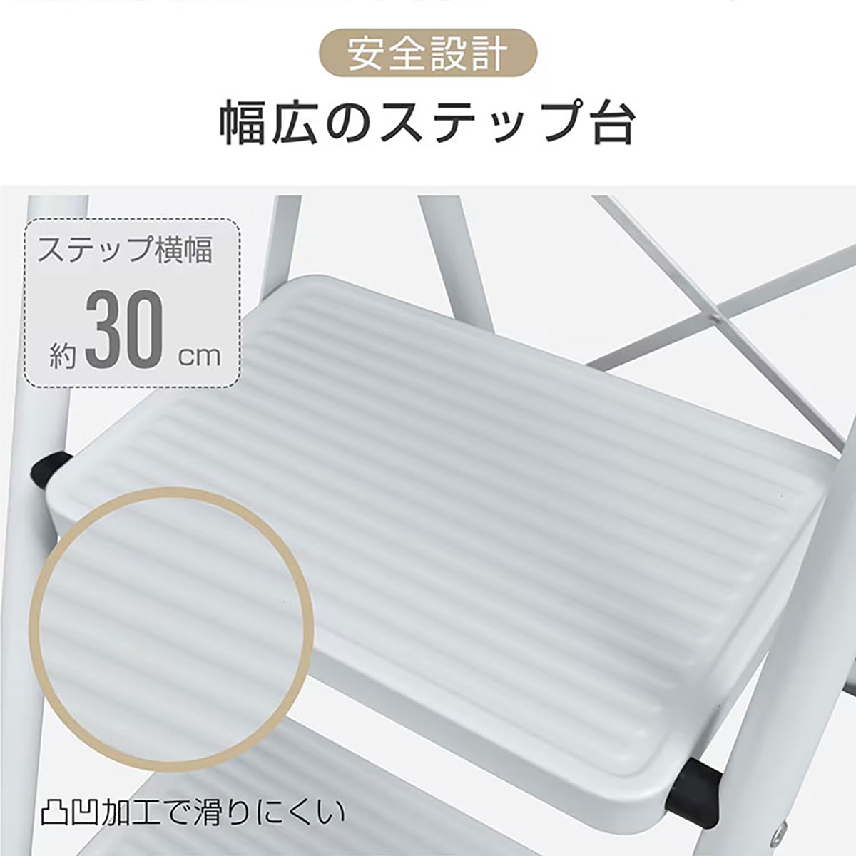 折りたたみ踏み台3段 ブラック – GREEN CROSS-select 工事現場の安全