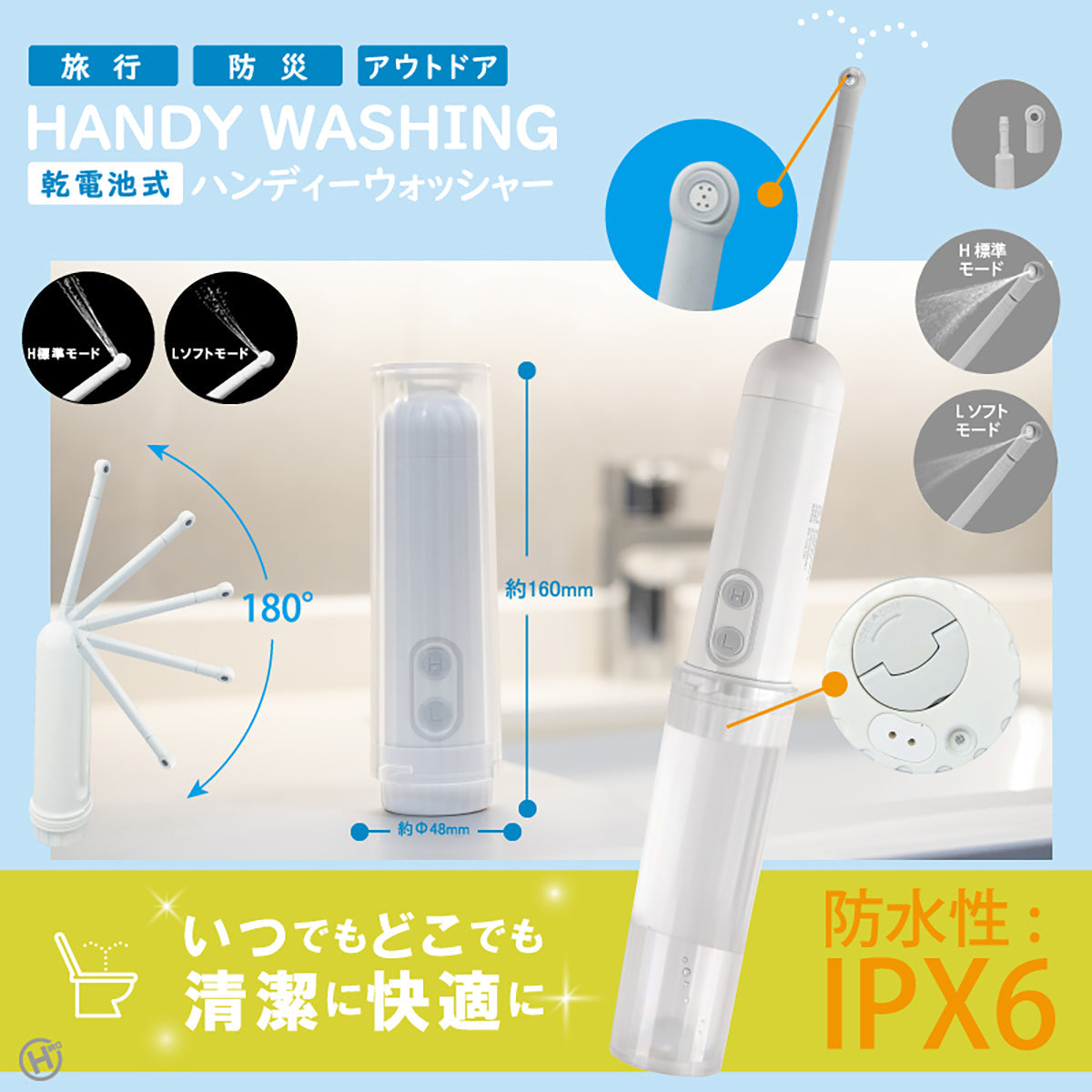乾電池式ハンディーウォッシャー