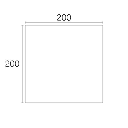 【端材特価】アルミ複合板　片面白　200×200mm　厚み3mm