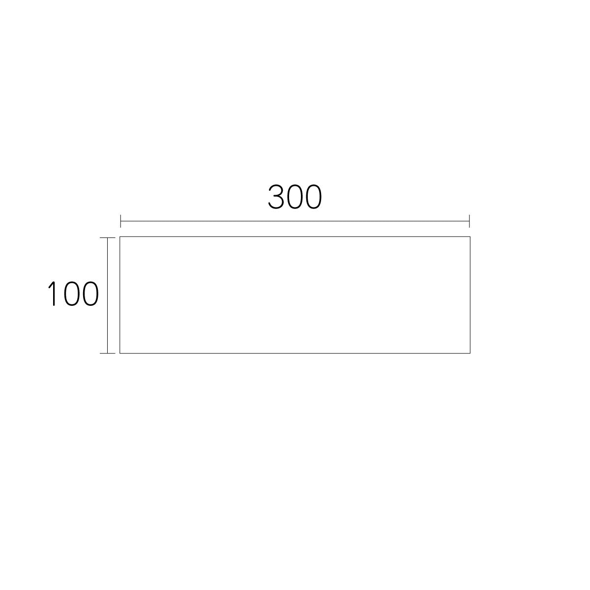 【端材特価】アルミ複合板　片面白　100×300mm　厚み3mm