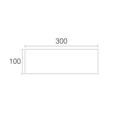 【端材特価】アルミ複合板　片面白　100×300mm　厚み3mm
