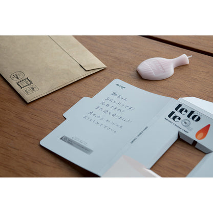 tetote「THANK YOU」 (ピンク)アロマキャンドル付きメッセージカード　サクラの香り