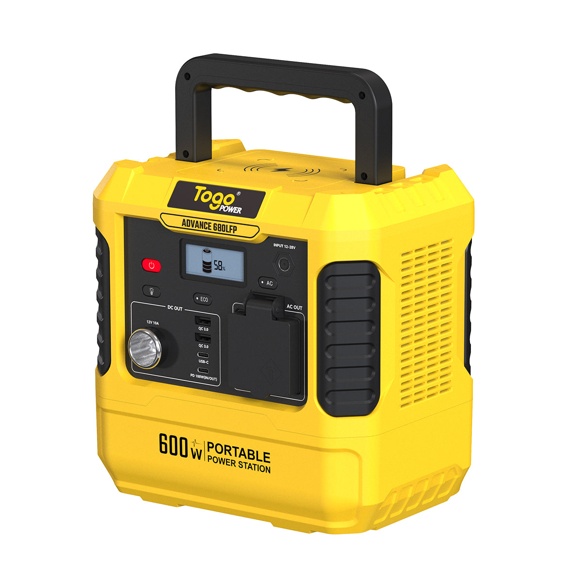 TogoPower　ポータブル電源　リン酸鉄リチウムイオン電池　ADVANCE680LFP