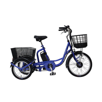 E-PARTON(イーパートン) 電動アシスト三輪自転車　サファイアブルー　配送のみ/組立サービス付き(選択可能)