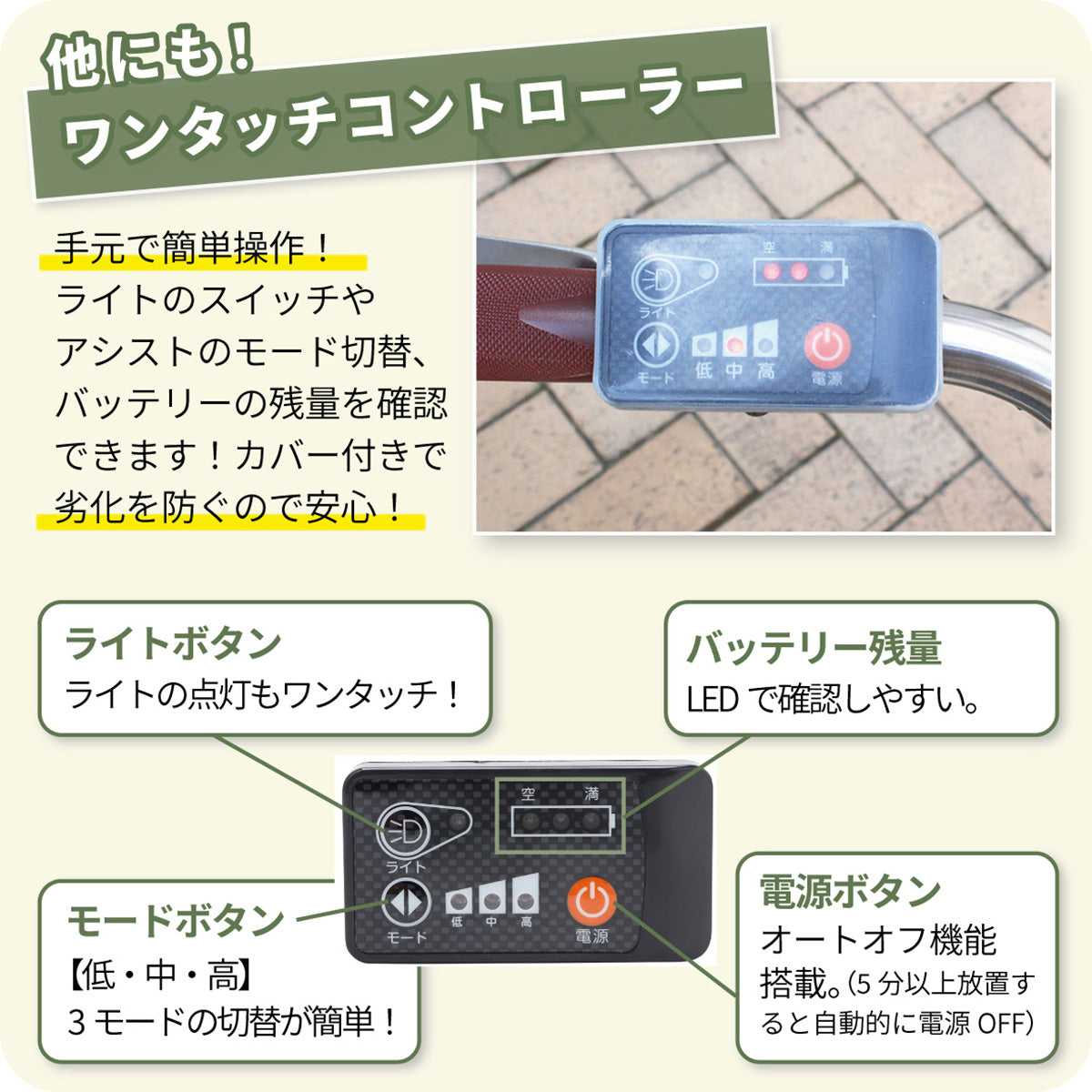 E-PARTON PLUS（イーパートン プラス） ノーパンクロータイプ電動アシスト三輪自転車　マットカーキ　配送のみ/組立サービス付き(選択可能)
