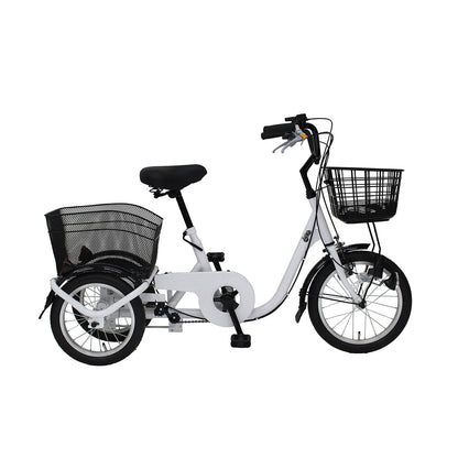 SWING CHARLIE(スイングチャーリー)ロータイプ三輪自転車L　ホワイト　配送のみ/組立サービス付き(選択可能)