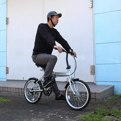 ACTIVEPLUS(アクティブプラス)ノーパンク20インチ　折畳み自転車　シルバー