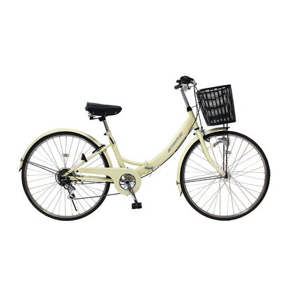 ACTIVEPLUS(アクティブプラス)ノーパンク26インチ　折畳シティサイクル　オフホワイト