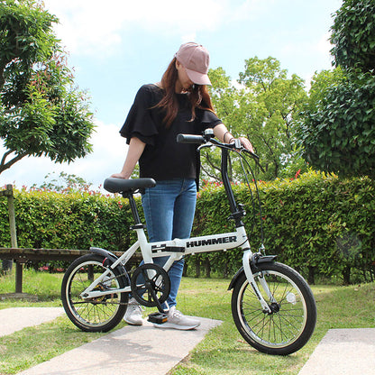 HUMMER ノーパンク 16インチ折畳自転車WH ホワイト