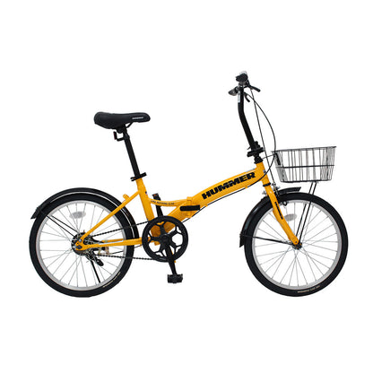 HUMMER ノーパンク 20インチ折畳自転車YE イエロー