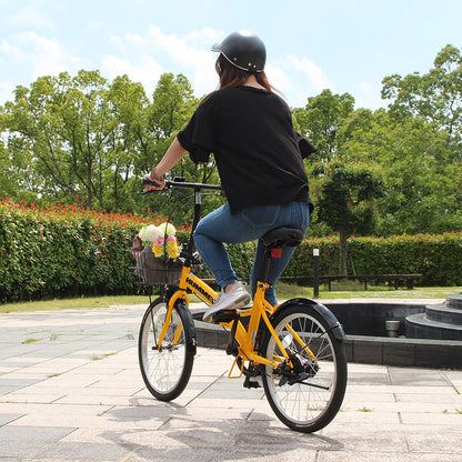 HUMMER ノーパンク 20インチ折畳自転車YE イエロー