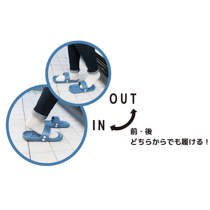 両履きサンダルフルール　グリーン