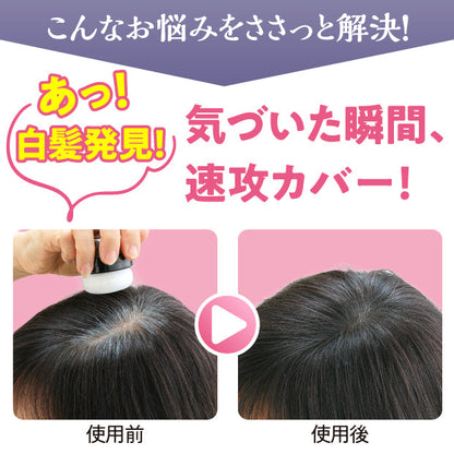 胡粉美人ヘアファンデ 白髪隠し ダークブラウン