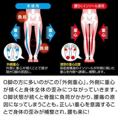 腰らくインソール M 22～23.5cm/Lサイズ 24～25.5cm