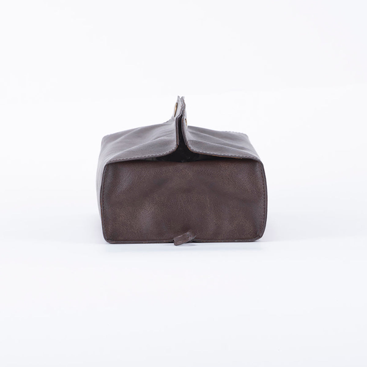 ティッシュケース　tente STUDY vintage DARK BROWN