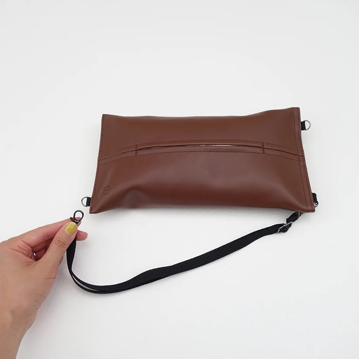 ティッシュケース　porte ソフトパック STUDY BROWN
