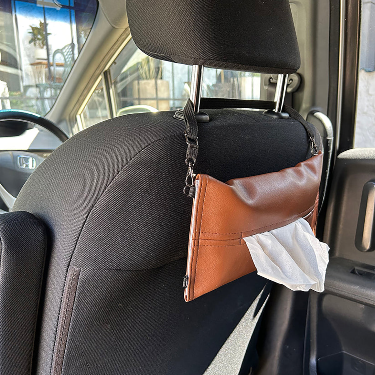 ティッシュケース　porte ソフトパック STUDY BROWN
