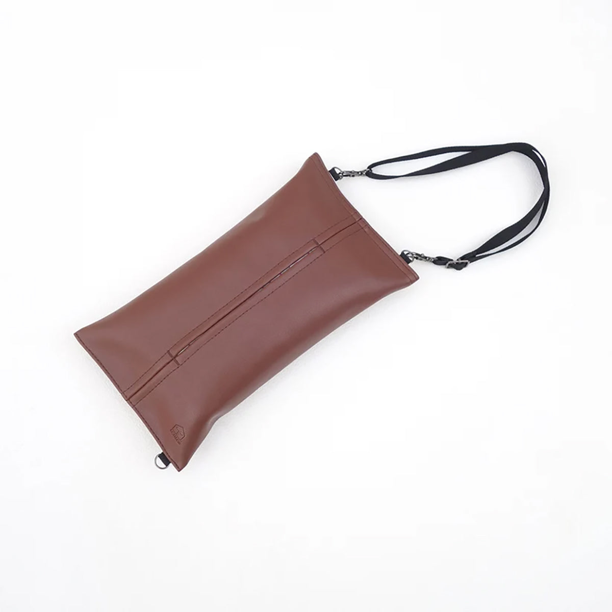 ティッシュケース　porte ソフトパック STUDY BROWN