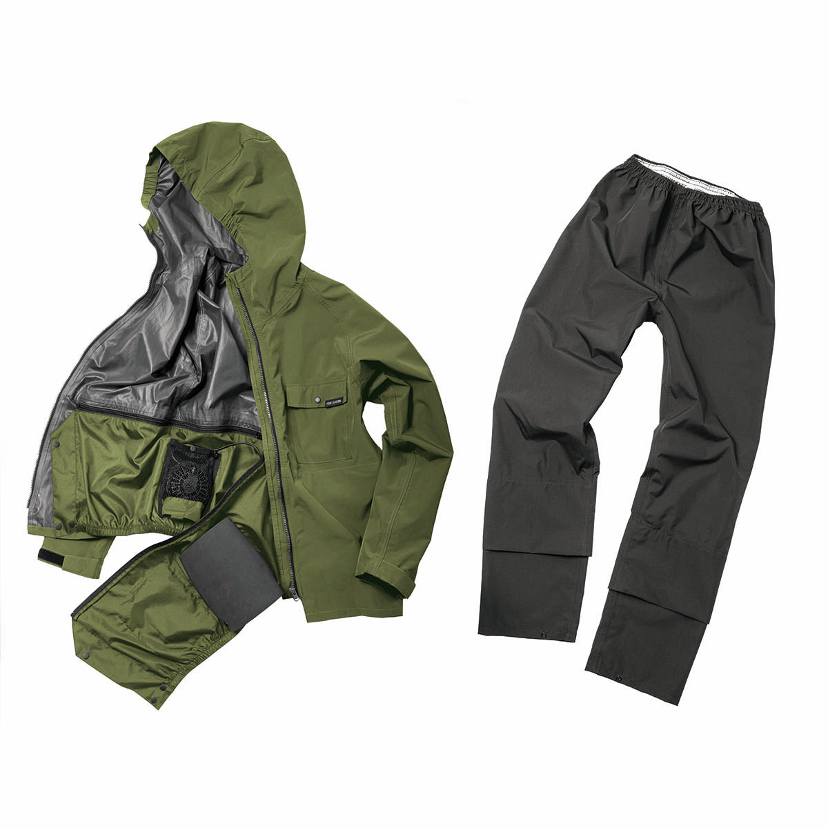 エアレインフォーシーズンスーツ　上下セット　カーキM/L/LL/EL/4L