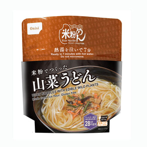 【尾西食品】米粉でつくった山菜うどん　フォーク付き　30袋セット