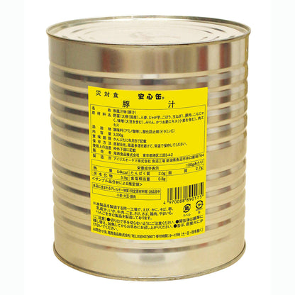 【尾西食品】安心缶　豚汁（１号缶単品）3000g　6缶セット