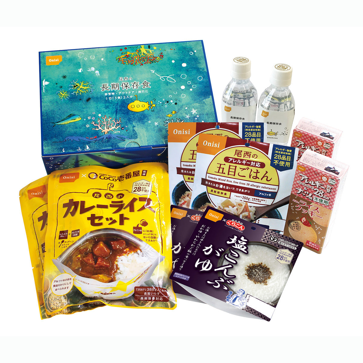 【尾西食品】長期保存食ギフトボックス　1日2人分
