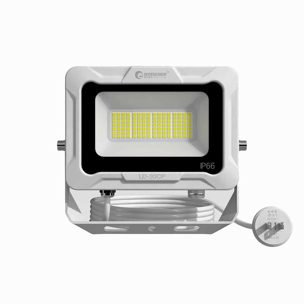 LED投光器 30W 4500LM プラグ付5mコ-ド 通気弁付き