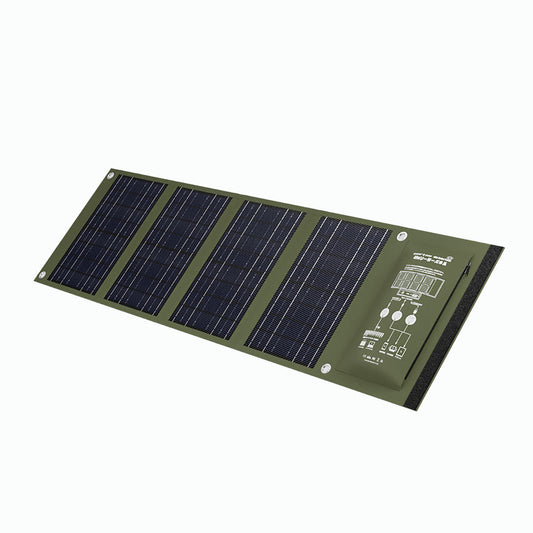 40W折り畳み式ソーラーパネル A4サイズ USB・Type-C・DC出力 発電効率23％