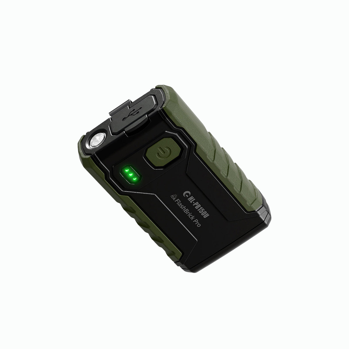 モバイルバッテリー LEDライト付 耐衝撃 IK07 10050mAh Type-C入出力 IP65