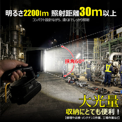 バッテリー着脱式LED投光器 15W マッチングファイターV18 XS