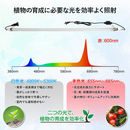 植物育成用 直管型LEDライト 連結可能