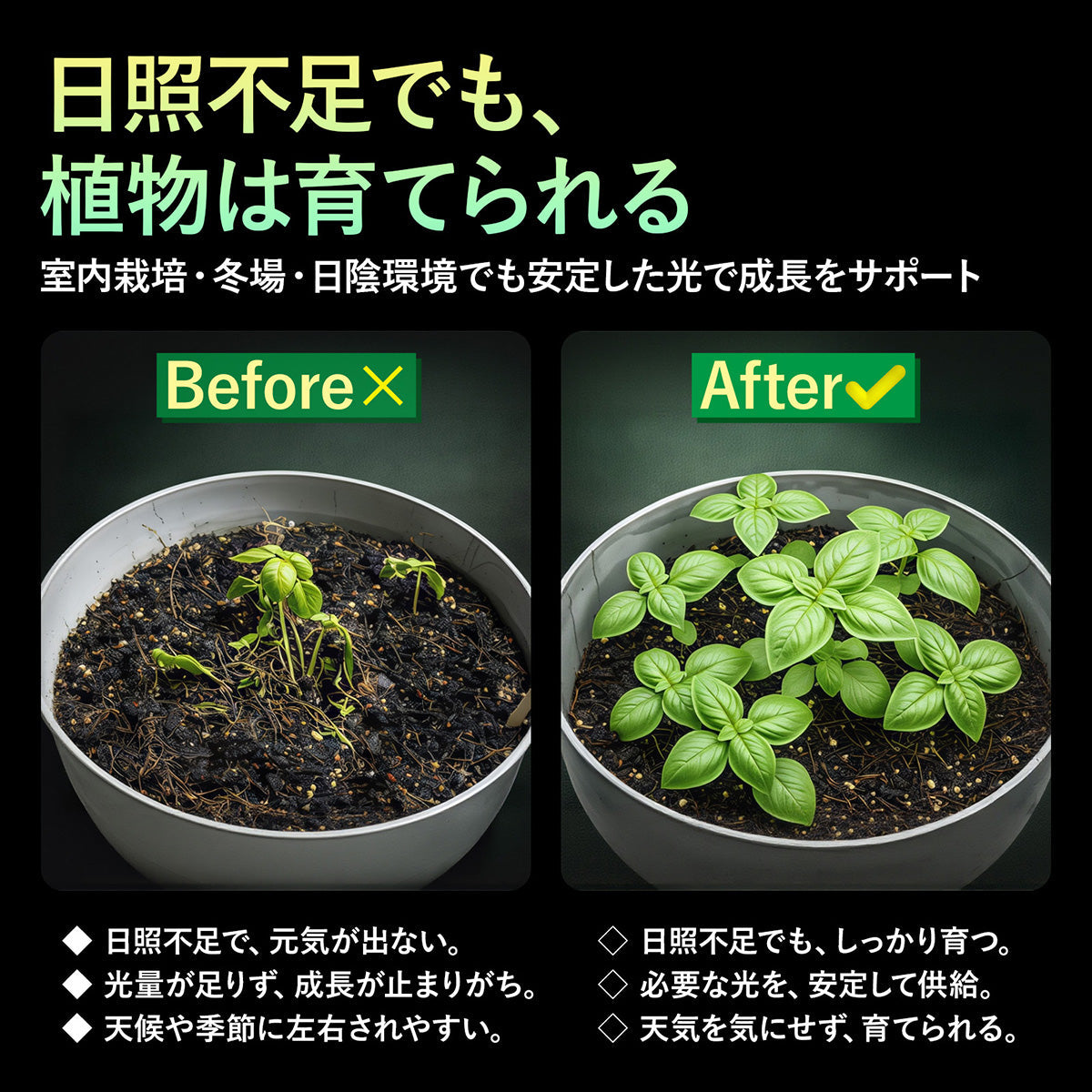 植物育成用 直管型LEDライト 連結可能