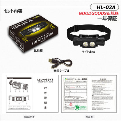 LEDヘッドライト ネックライト 855LM ライト取外し可能 多用途ライト