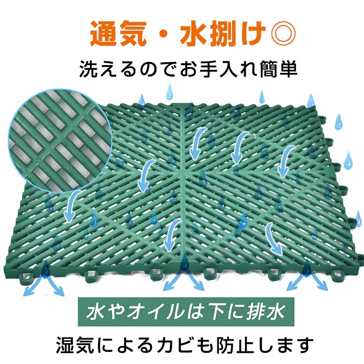 ガレージタイル　耐荷重10ｔ　20枚セット　イエロー