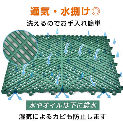 ガレージタイル　耐荷重10ｔ　20枚セット　ダークグレー