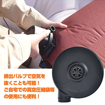 電動エアーポンプ　2way給電　3種類ノズル付き