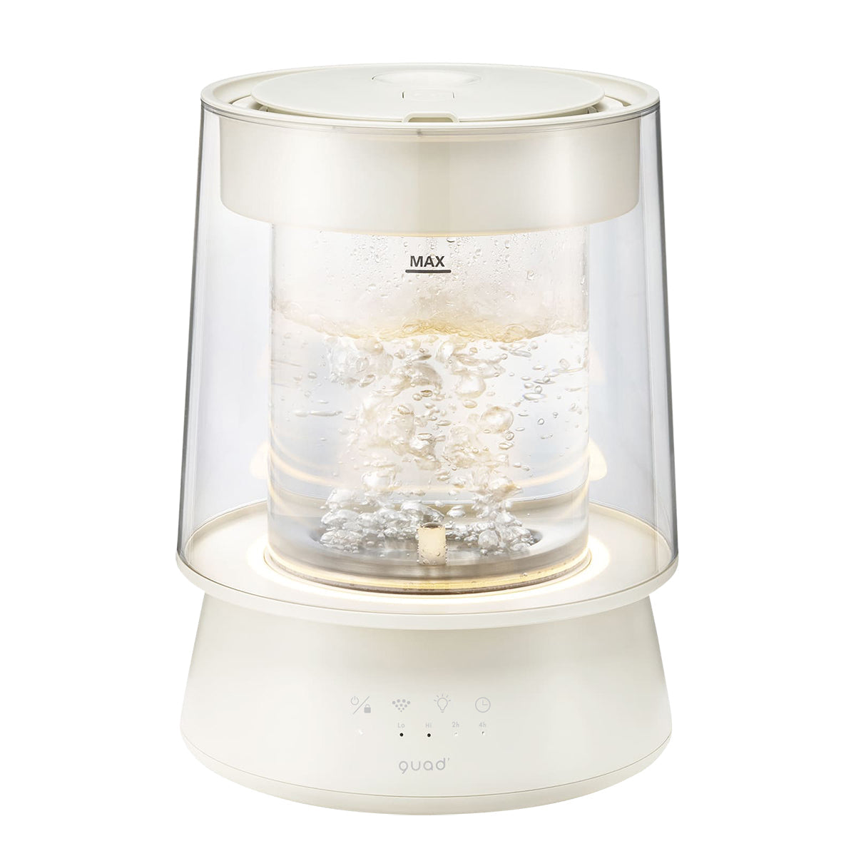 ハイパワーガラススチーム加湿器　GLASS（グラス）2.6L　アイボリー